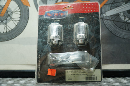 Kuryakyn 8816 Splined Adapter Mounts – Front – Honda VTX1800 C/F Models photo 1