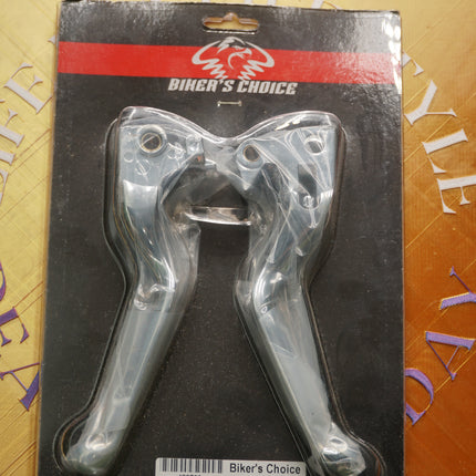 Bikers Choice 04-13 XL Chrome Clutch and Brake Lever Set with Adjustable Clutch