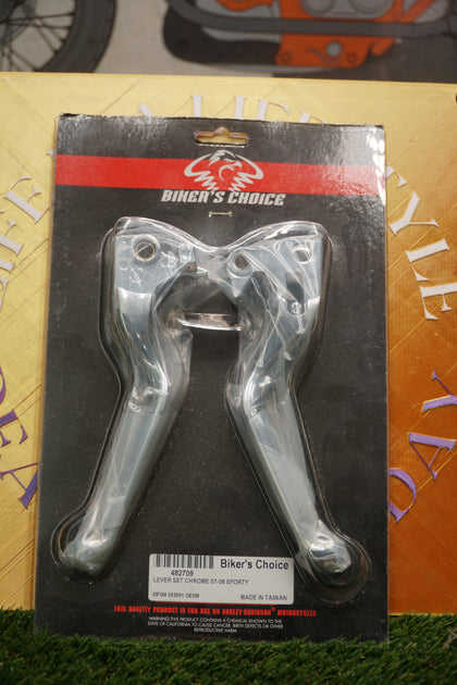 Bikers Choice 04-13 XL Chrome Clutch and Brake Lever Set with Adjustable Clutch photo 2