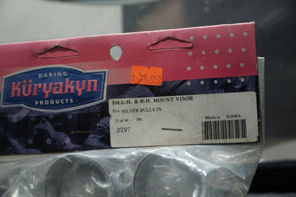 Kuryakyn 2297 Chrome Visors – Small Left & Right – Silver Bullet Lights photo 2
