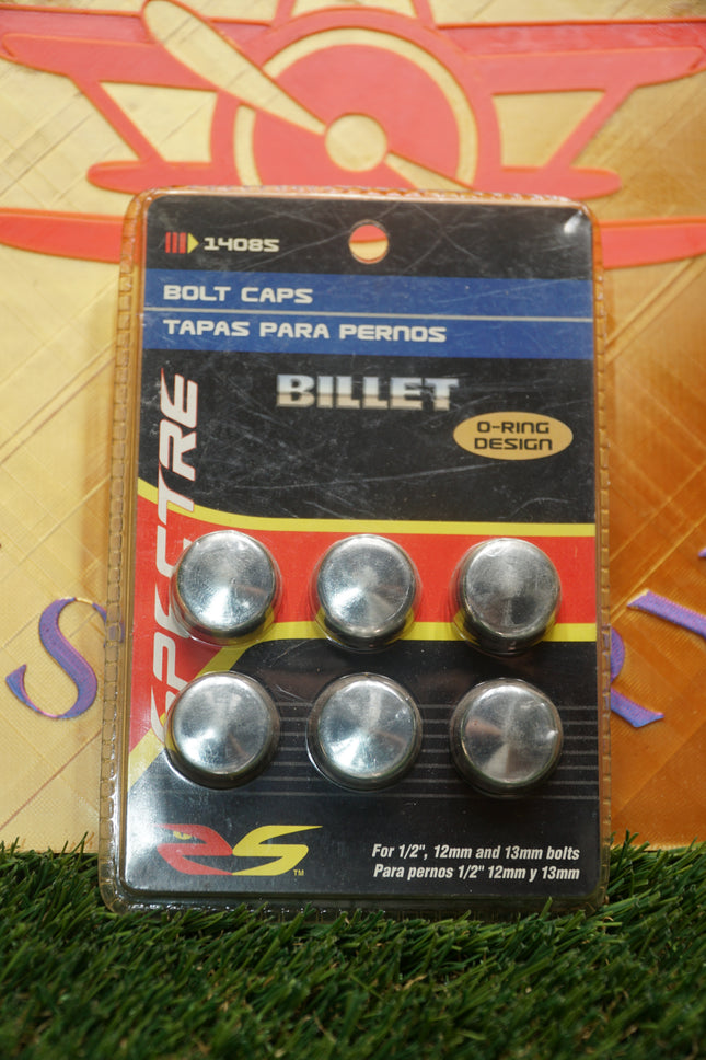 SPECTRE 14085 Chrome Show Car Dress Up Bolt Cap Covers 1/2 Inch 12mm, 13mm Bolts