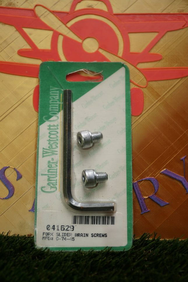 Gardner-Westcott C-74-45 Chrome Fork Drain Plugs Harley FLH FLT Softail