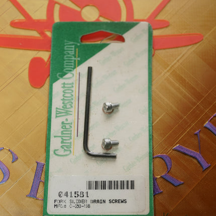Fork Slider Drain Screws 1973-2013 Harley Davidson XL Sportster Motorcycle NOS
