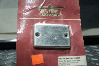 Show Chrome 71-112 Smooth Master Cylinder Cover – Chrome – Kawasaki & Suzuki Cruisers photo 2