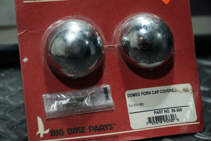 Show Chrome 55-309 Domed Fork Cap Covers – Chrome – Honda VTX1300 photo 3