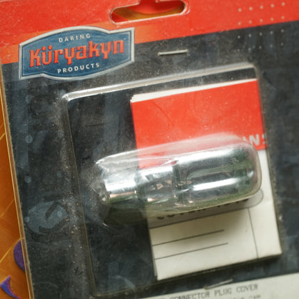 New Harley 1996-2006 Big Twin Chrome Starter Connector Plug Cover | Kuryakyn 1315
