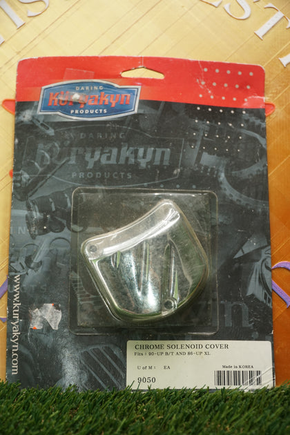 New Harley 1990-2014 Chrome Starter Solenoid End Cover Kit | Kuryakyn 9050 Bolts photo 2