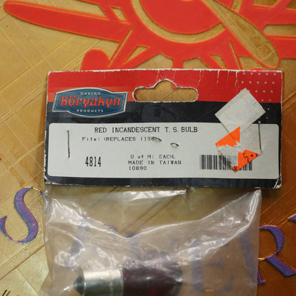 New Harley Kuryakyn 4814 Red 1156 Single Circuit Turn Signal Bulb | 2060-0334