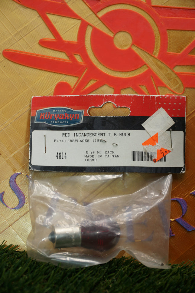 New Harley Kuryakyn 4814 Red 1156 Single Circuit Turn Signal Bulb | 2060-0334