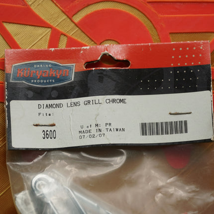 New Honda Goldwing GL1500 Chrome Diamond Light Lens Grilles Pair | Kuryakyn 3600