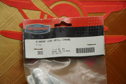 New Honda Goldwing GL1500 Chrome Diamond Light Lens Grilles Pair | Kuryakyn 3600 photo 4