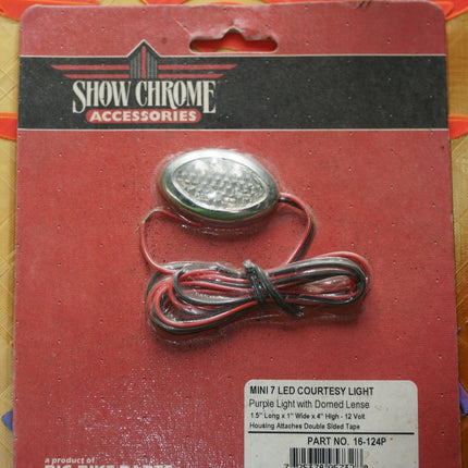 Show Chrome Purple Mini 7 LED Courtesy Light Accent Pod | Big Bike Parts 16-124P