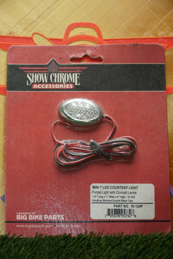 Show Chrome Purple Mini 7 LED Courtesy Light Accent Pod | Big Bike Parts 16-124P