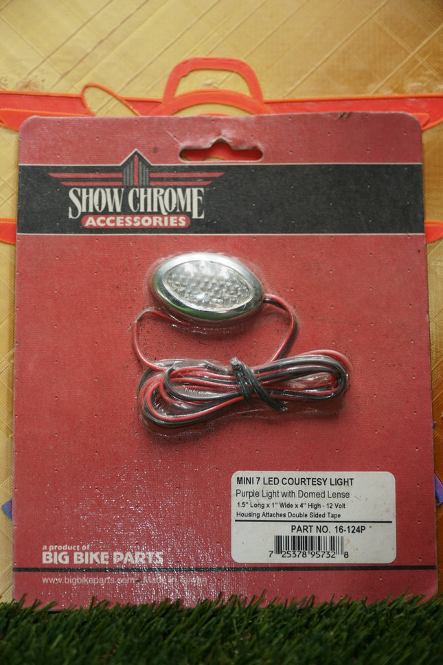 Show Chrome Purple Mini 7 LED Courtesy Light Accent Pod | Big Bike Parts 16-124P