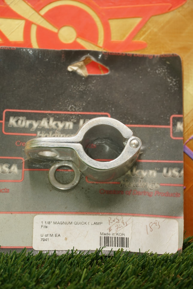 New Harley Kuryakyn Chrome 1-1/8" Magnum Quick Clamp | Fits 1.125 Tubing 7941