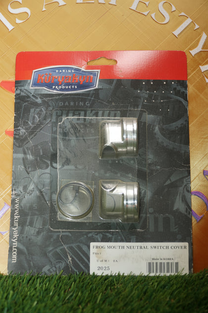 Harley 1998-2016 Touring Dyna Chrome Frog Mouth Neutral Switch Cover | Kuryakyn 2025 photo 2