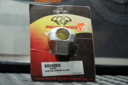 Biker’s Choice 492958 Chrome Mirror Clamp – Fits 1” Handlebars – Harley-Davidson & Universal Applications photo 2