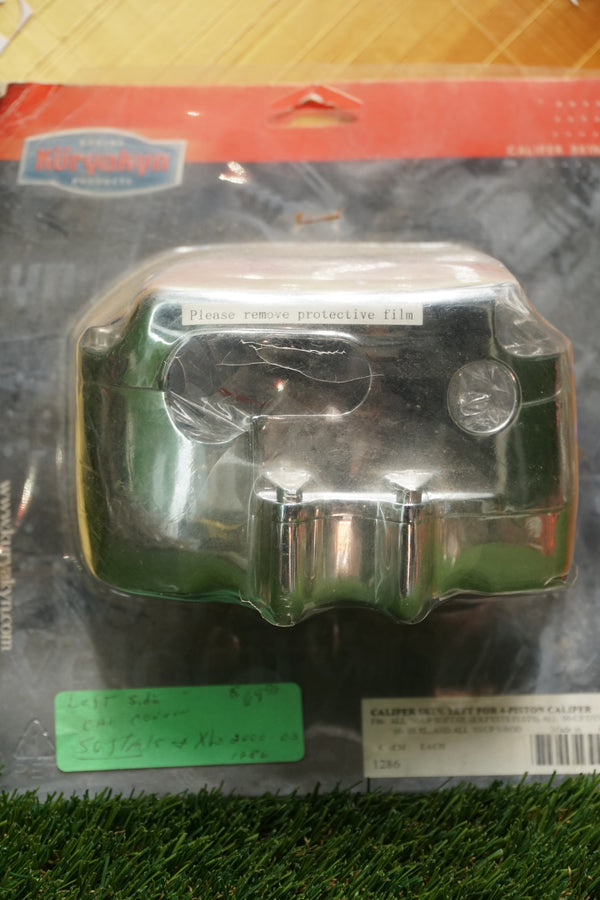 Harley 2000-05 Softail Dyna XL Chrome Left 4 Piston Caliper Skin | Kuryakyn 1286