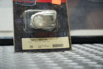 Kuryakyn 1590 Throttle Cable Clamp – Chrome – Fits 1” Handlebars with Dual Cable Routing photo 3