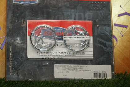 Harley Touring Electra Road Street Glide Chrome 2" Gauge Bezels | Kuryakyn 3784 photo 2