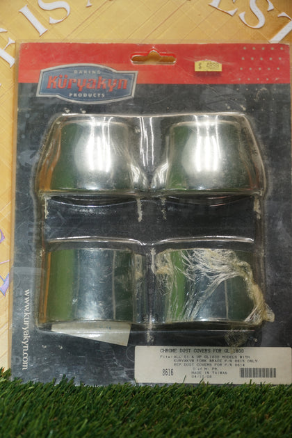 Honda Goldwing GL1800 Front Fork Brace Chrome Dust Covers | Kuryakyn 8616 Set photo 1
