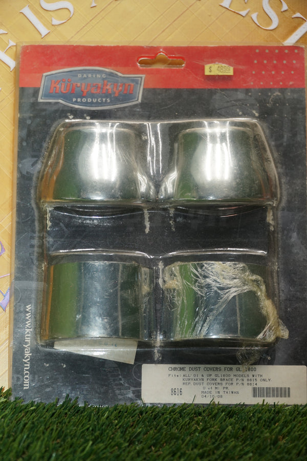 Honda Goldwing GL1800 Front Fork Brace Chrome Dust Covers | Kuryakyn 8616 Set