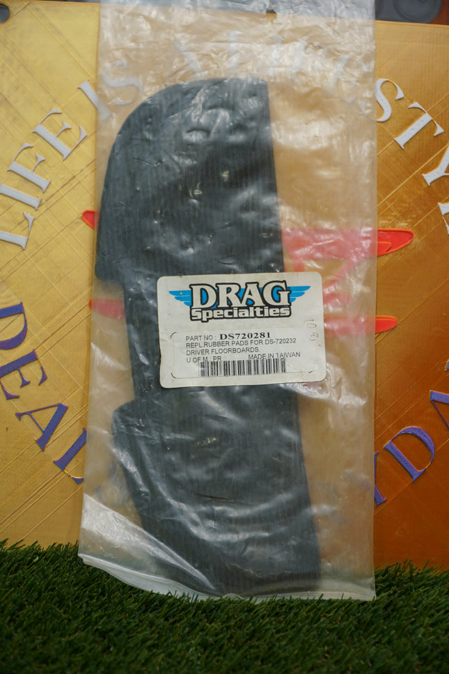 New Drag Specialties DS720281 Floorboard Rubber Pads | Fits 2006-2026 Harley