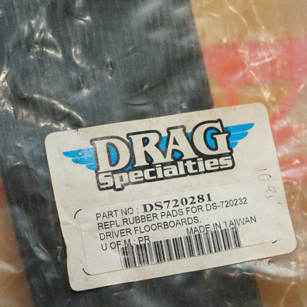 New Drag Specialties DS720281 Floorboard Rubber Pads | Fits 2006-2026 Harley