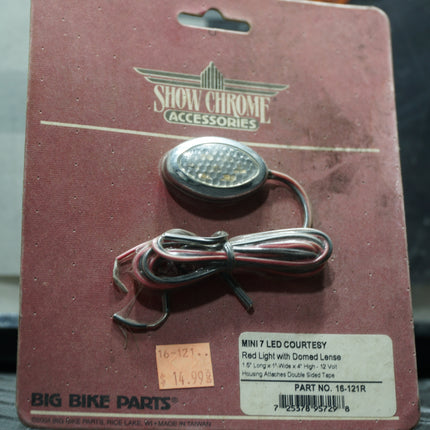 Show Chrome 16-121R Red Mini LED Accent Light – Chrome Housing – Universal Fit for Motorcycles, ATVs & More