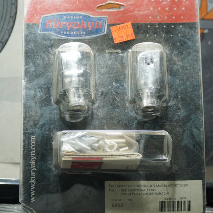 Kuryakyn 8802 Chrome Tapered Peg Adapters – Fits Honda, Suzuki, Triumph & Yamaha – Front or Rear Mounts