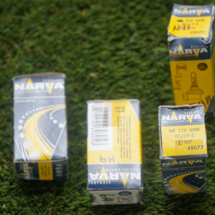 4-Pack Narva 48077 H9 12V 65W PGJ19-5 Halogen Bulbs Vintage Germany Lot