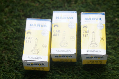 3-Pack Narva 480403000 Car 881 12.8V 27W PGJ13 Halogen Bulbs Germany Lot photo 1