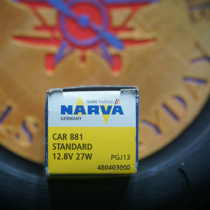 3-Pack Narva 480403000 Car 881 12.8V 27W PGJ13 Halogen Bulbs Germany Lot
