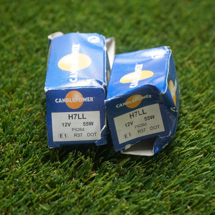 2-Pack Candlepower H7LL 12V 55W PX26d Long Life Halogen Headlight Bulbs Lot