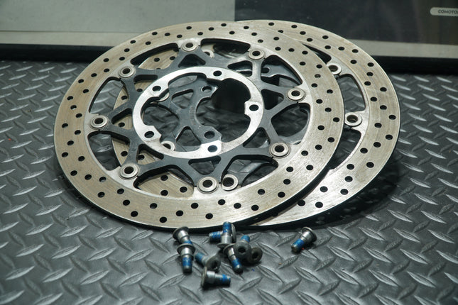 2006–2007 Suzuki GSX-R 600 750 OEM Front Brake Rotors – Left & Right Set – 310mm Sunstar 5.0mm