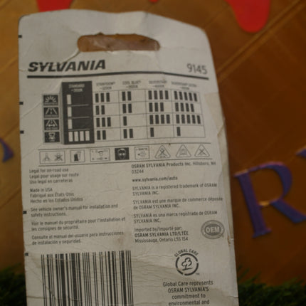 Sylvania 9145 Basic Halogen Fog Light Bulb 12.8V 45W PY20d Single Replacement New