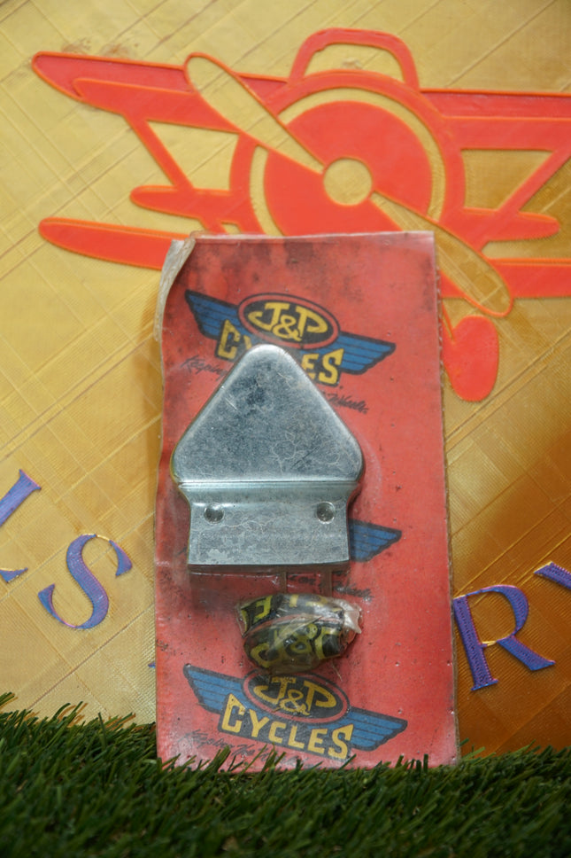 J&P Cycles Chrome Tombstone License Plate Bracket Harley Davidson NOS