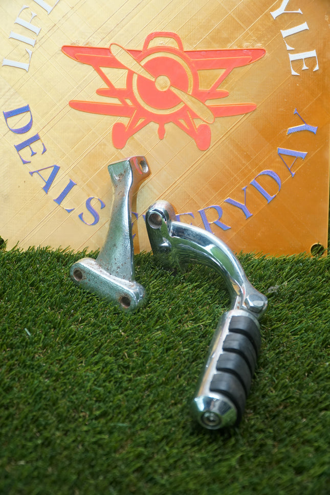OEM Harley Sportster Left Right Passenger Footpeg Support Brackets O-Ring Pegs Set