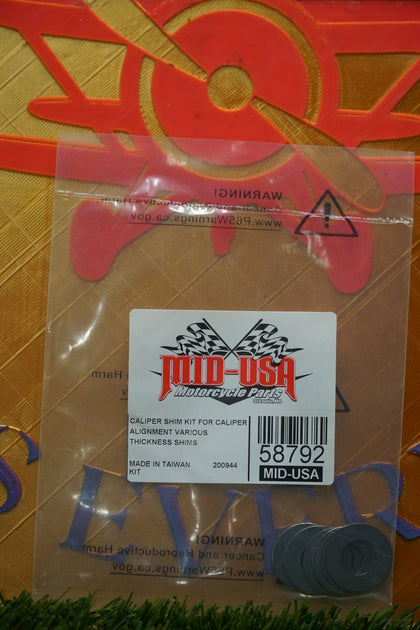 New Mid-USA Harley Brake Caliper Alignment Shim Spacers Set 6 Pack 58792 photo 4