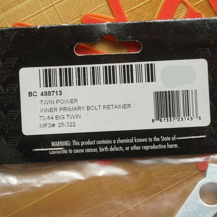 Twin Power Inner Primary Bolt Retainer 488713 Harley Shovelhead 70-84 33334-70 NOS