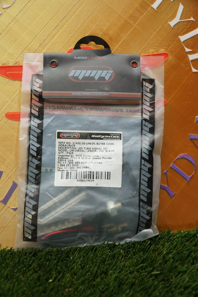 ModCycles Universal Black LED Turn Signal Indicator Light Set MGEAU9629 Pair NOS