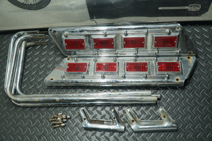Vintage Harley FLH Saddlebag Light Bar w/ Trim Lights Shovelhead Panhead photo 4