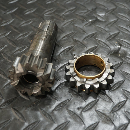 Harley Ironhead Sportster Kickstart Shaft & Starter Gear Set Used Needs Bushing