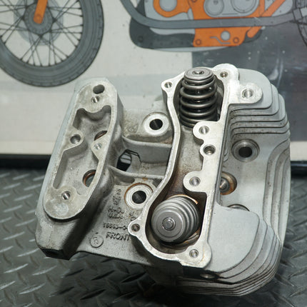 04-06 Harley Davidson Sportster XL 883 Front Rear Silver Cylinder Heads & Valves