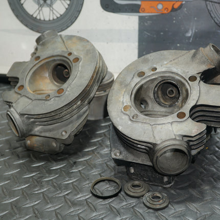 Harley Ironhead Heads 16684-71 16682-71 Bare Castings Broken Valve Seat OEM