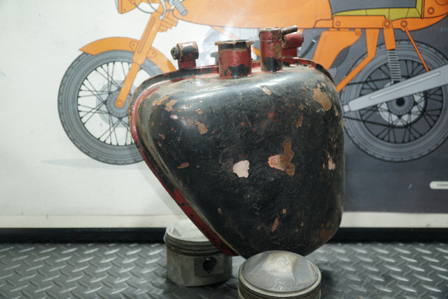 Triumph T120R TR6 Bonneville 650 Oil Tank Black – Missing Bottom Fitting