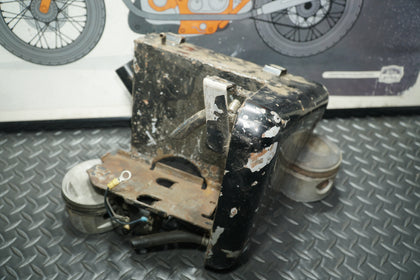 1979–81 Harley Sportster Ironhead Oil Tank w/ Battery Tray – Clean Inside photo 2