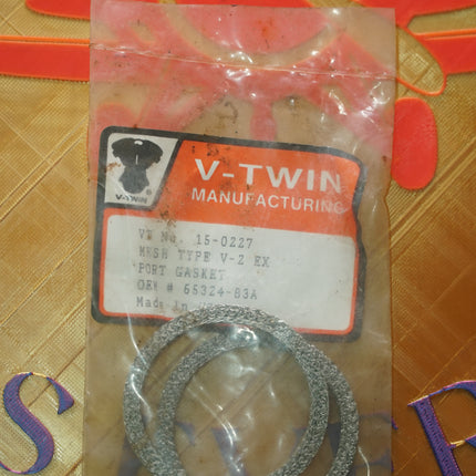 Harley Evo Twin Cam Sportster Mesh Exhaust Gasket Set V-Twin Mfg NOS 15-0227 83