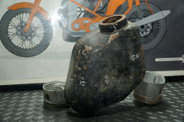 Vintage Harley XLH Ironhead Oil Tank – Electric Start, No Cap
