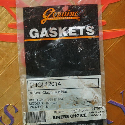 James Gaskets Harley Big Twin Clutch Hub Nut Oil Seal 7-Pack JGI-12014 NOS